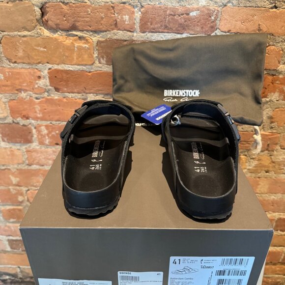 Rick Owens x Birkenstock Rotterdam Combo Sandals – Black (Size 41 / US 8) - Picture 3 of 6